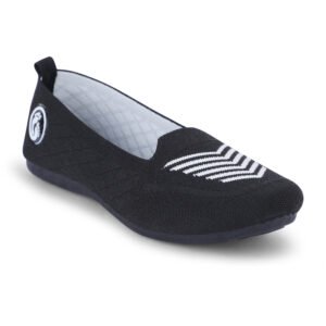 Women Purple Knitted Ballerina Flats | Comfortable Slip On Casual Shoes Bellies For Women