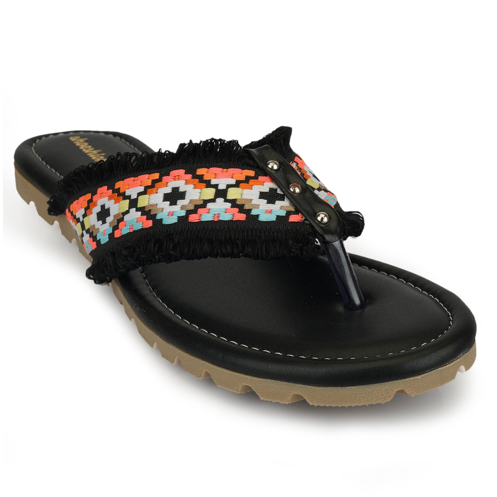 Women Boho Woven Toe Post Flats | Stylish Casual Slip-On Sandals for Women