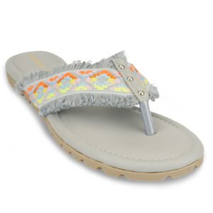 Women Boho Woven Toe Post Flats | Stylish Casual Slip-On Sandals for Women