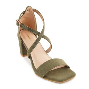 Women Elegant Block Heel Sandals | Stylish Cross Strap Party Wear Heels