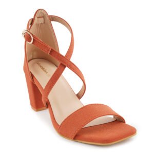 Women Stylish Block Heel Sandals | Elegant Cross Strap Party Wear Heels