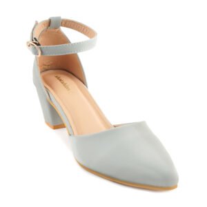 Women Stylish Block Heel Pumps | Closed Toe Ankle Strap Party Wear Heels