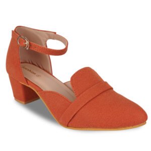 Women Stylish Block Heel Pumps | Closed Toe Ankle Strap Party Wear Heels